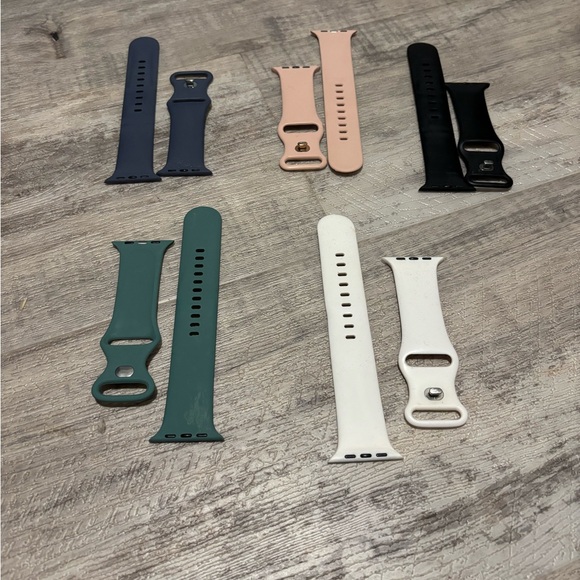 Apple Watch Bands - Black, White, Pink, Green, Blue - Picture 1 of 6